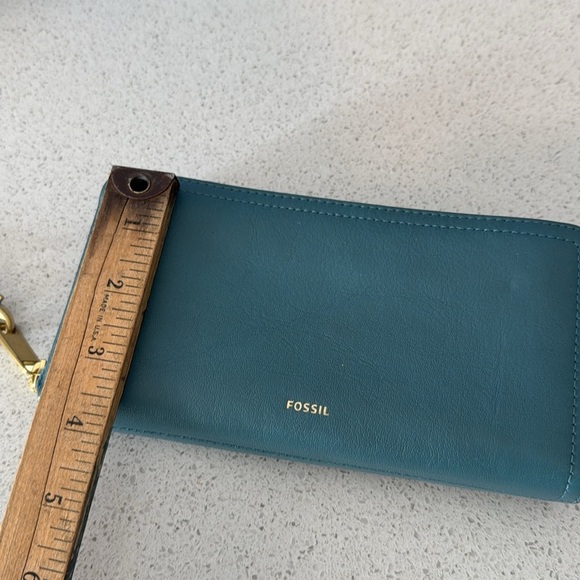 Fossil Rachel Satchel teal with matching wallet - like new condition - Picture 10 of 13
